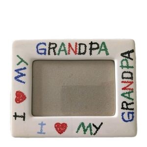 Vintage Ceramic 'I Love My Grandpa' Photo Frame